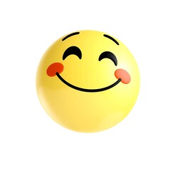 Fototapeta premium Cartoon Smiley Face: Clean Design on Solid Color Background 