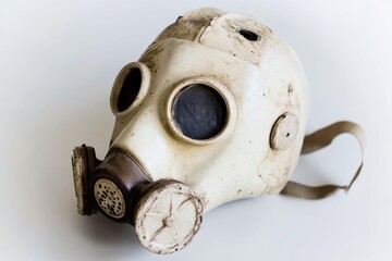 A vintage-style gas mask with a adjustable strap, great for historical or science fiction scenarios