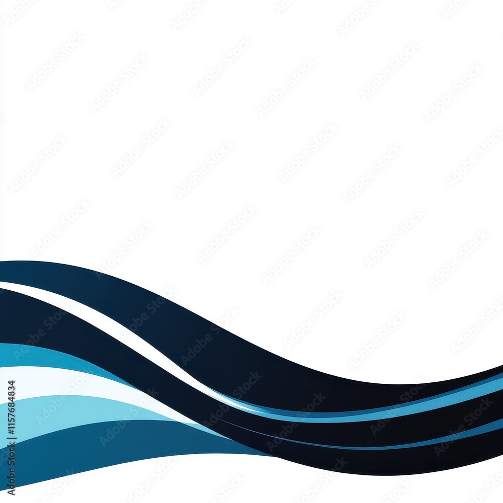 Aufkleber dynamic blue waves creating a modern and fluid background design.