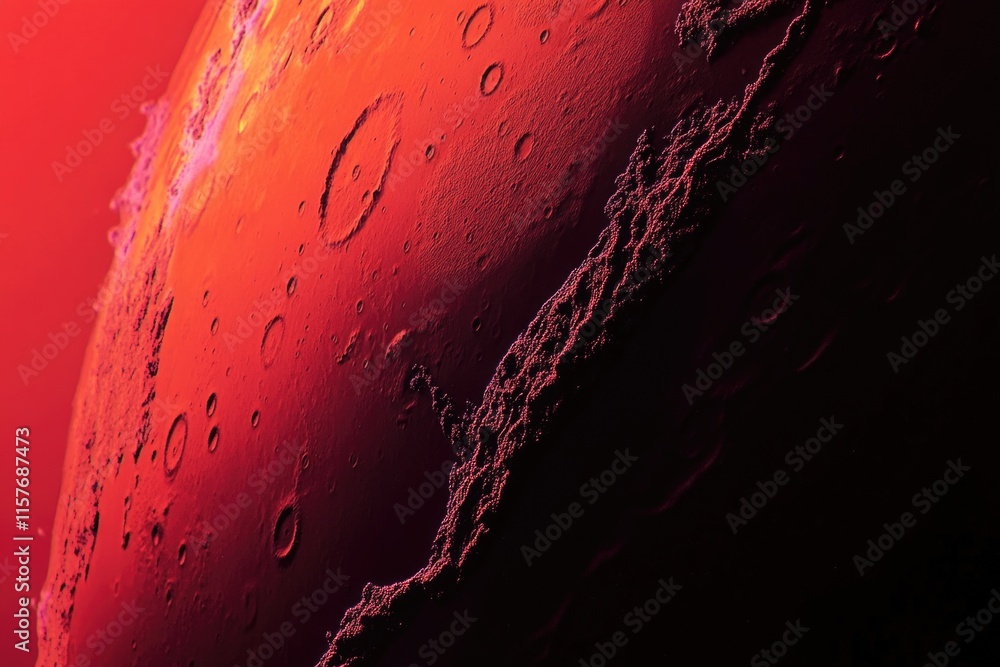 Poster a close-up shot of a red object with water droplets on its surface, perfect for use in images about 