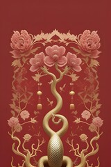 ia generated. Chinese New Year celebration. Chinese culture. Snake