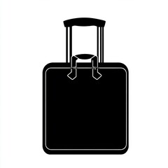 Fototapeta premium Stylish black suitcase on wheels, perfect for travels and adventures.