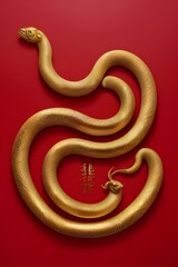 Obraz premium ia generated. Chinese New Year celebration. Chinese culture. Snake