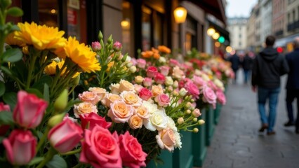 Fresh flower fair on the street