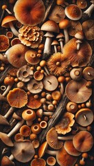 Golden Array - A Tapestry of Fungi