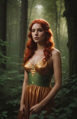 Enchanting Redhead in Woodland
