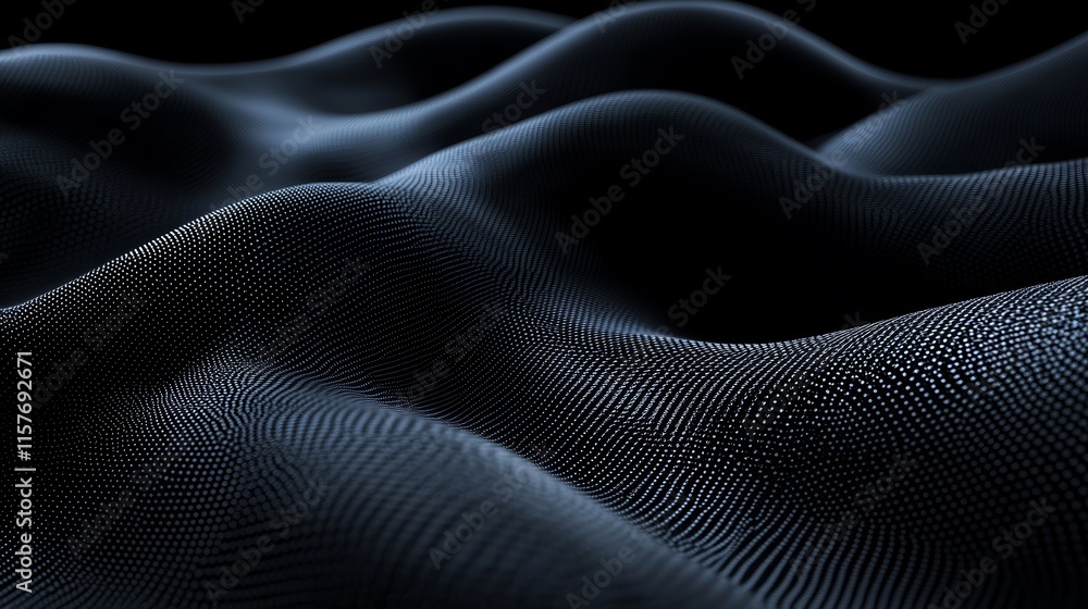 Aufkleber abstract dark wave background. 3d render.
