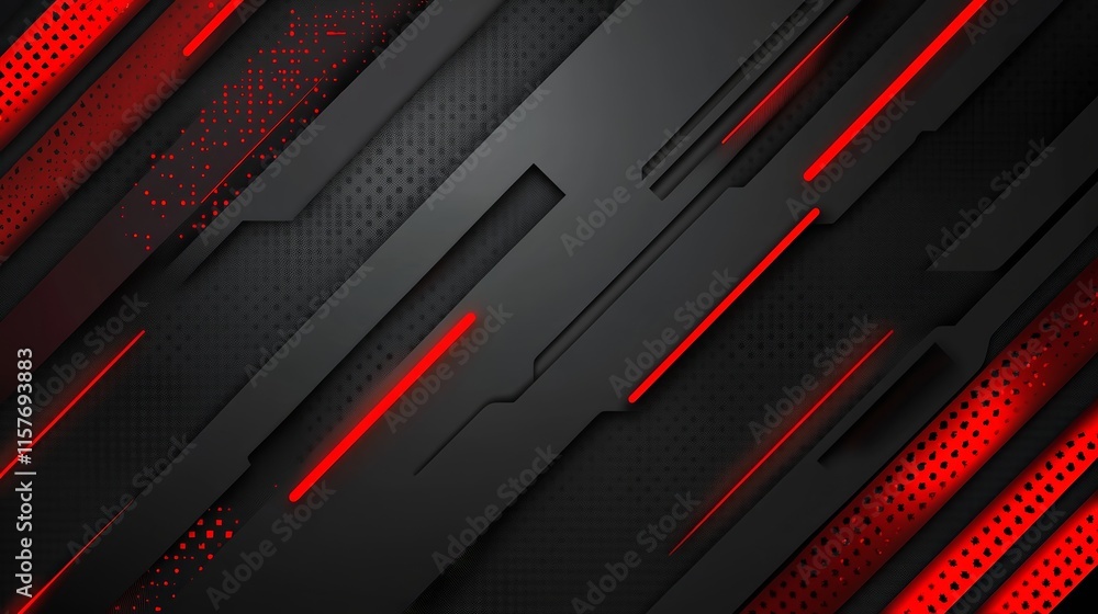 Poster dark red and black abstract tech background. futuristic design.