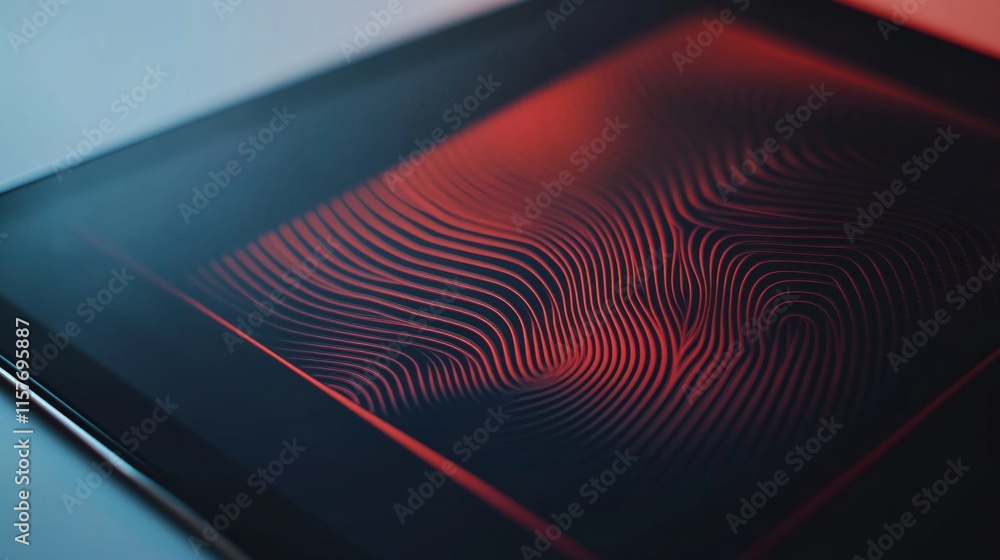 Poster abstract digital art waves modern studio digital creation indoor environment close-up view visual in