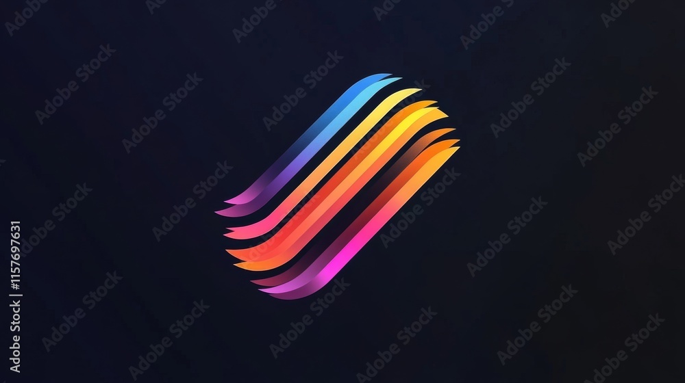 Poster dynamic colorful logo design digital space graphic design modern environment abstract view creative 