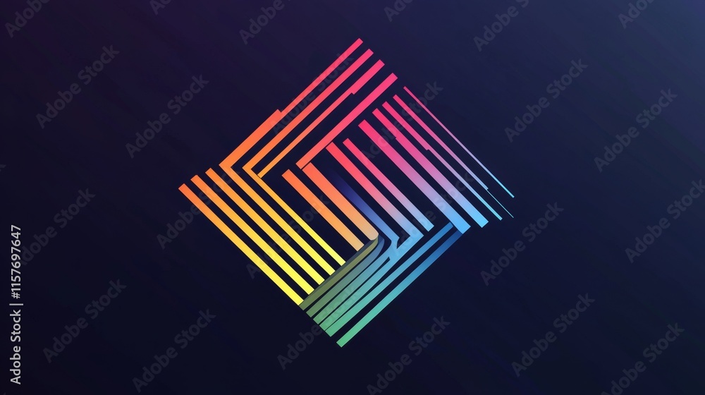 Poster dynamic geometric patterns abstract art digital design creative environment vibrant viewpoint modern