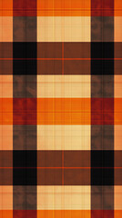 A seamless repeating HD plaid pattern featuring a brown and orange color scheme, perfect as a background design.