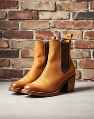 Elegant Tan Leather Boot
