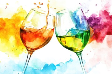 Two wine glasses filled with red liquid on a table