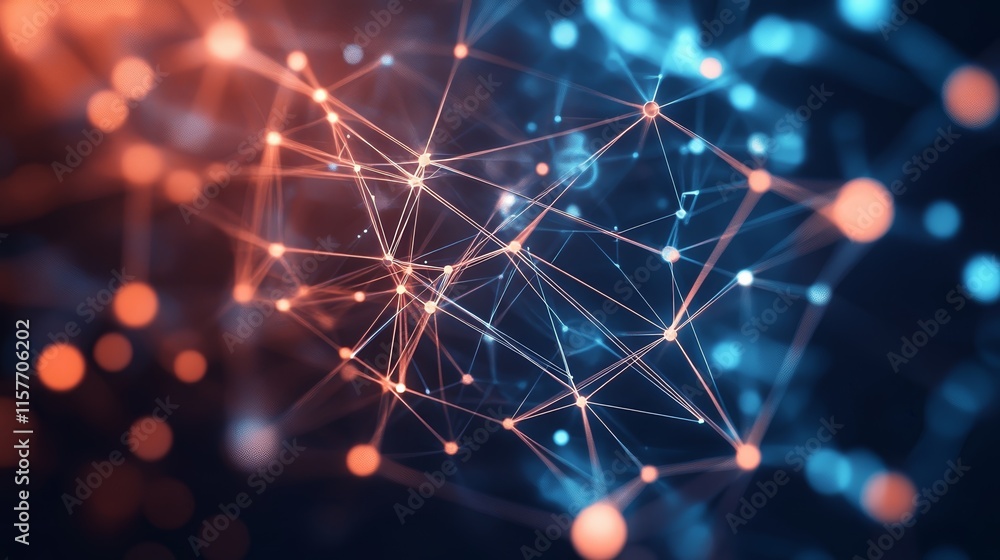 Poster Abstract network connection background