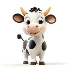 cute cow cartoon 3D