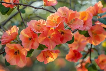 Lonely flower bush set against a clear backdrop in a natural setting