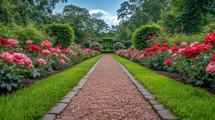 Rose garden path.