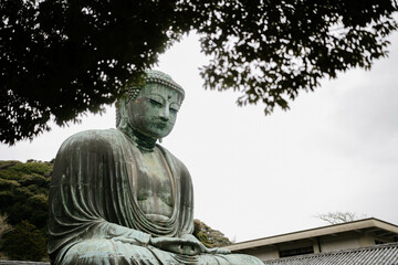 Kamakura Daibutsu statue in Japan. The Great Buddha of Kamakura.