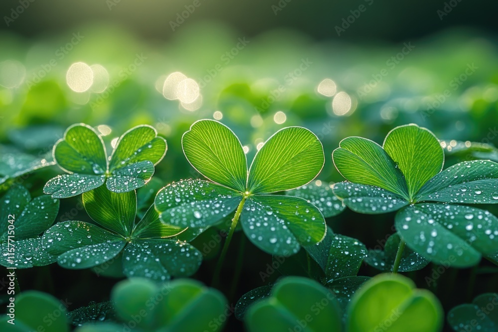 Poster a close-up view of a cluster of green leaves, ideal for use in nature-themed projects or as a decora