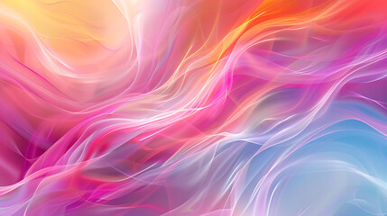 Obraz premium fluid colorful waves creating a vibrant rainbow gradient abstract background, a modern contemporary artwork perfect for website backdrops and presentations, a stock photo