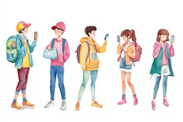 Obraz premium A group of people standing together, possibly friends or family