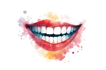 Fototapeta premium A close up shot of a person's mouth with a toothbrush, great for illustrating oral hygiene or dental care