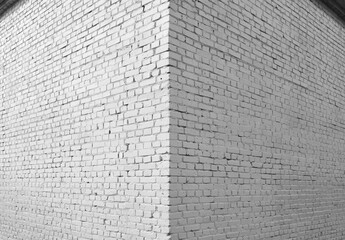 Brick Wall painted with white paint