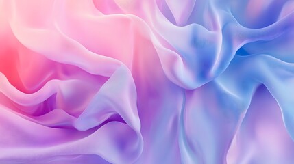 Obraz premium Close-up Photo: Dreamily Draped Pastel Fabric Mockup - Soft, Flowing Sheer Textile. AI Generated