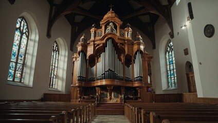 Obraz premium large organ in a church 
