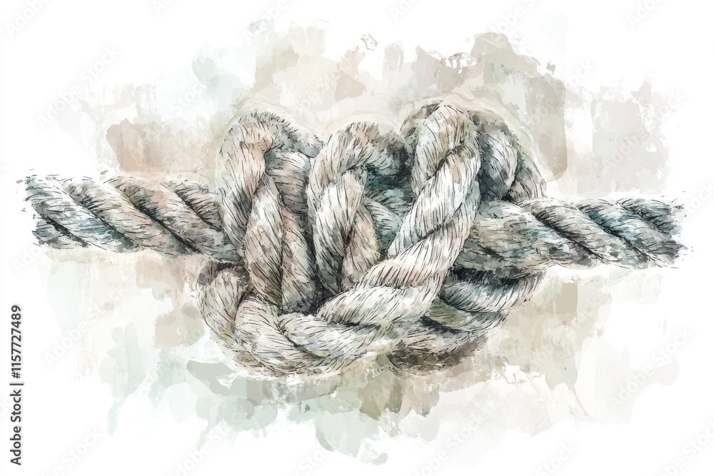 Poster close-up view of a rope with a secure knot