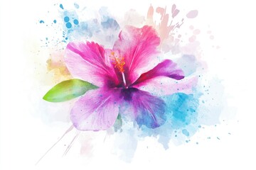 A beautiful pink flower set against a clean white background, perfect for use in designs where you want to add a touch of elegance and simplicity