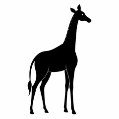 giraffe silhouette vector