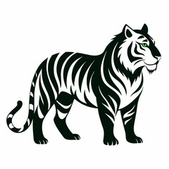 Silhouette of a tiger