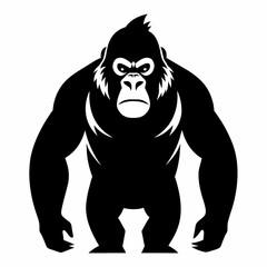 Silhouette of a gorilla