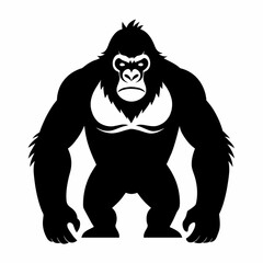 Silhouette of a gorilla