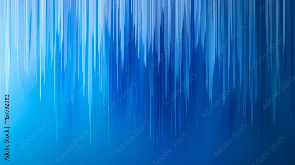 Poster abstract blue background with vertical gradient lines creating a calming, serene atmosphere.