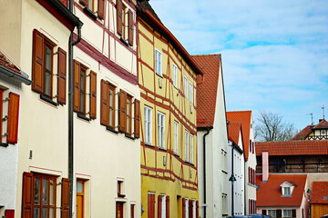 Nördlingen Häuser an der Scheckengasse