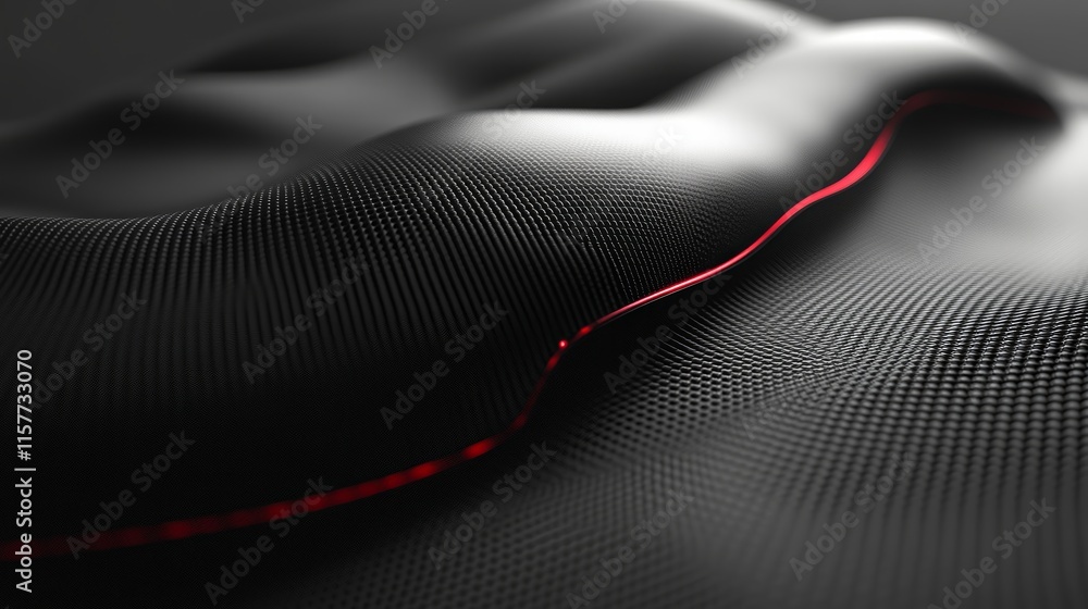 Poster Abstract background with a red line on a dark textured surface.  Perfect for tech or design concepts.
