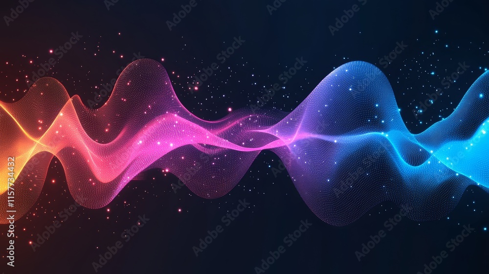 Aufkleber Abstract colorful wave background