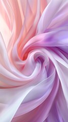 Obraz premium Soft pastel swirls on a white background, blending gently.
