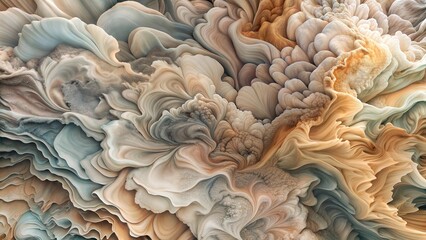 Textured abstract fluid art with swirling patterns in pastel colors, representing creativity and depth, with copy space