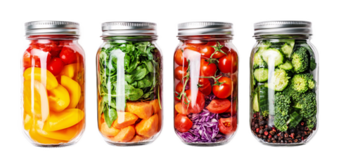 Food Prep Jar for Organised Cooking - Isolated on White Background