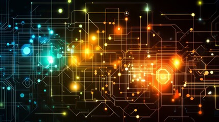 Abstract digital network connection background