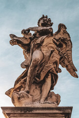 Statua su Ponte Sant'Angelo. Roma, Italia