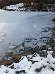 Frozen lake