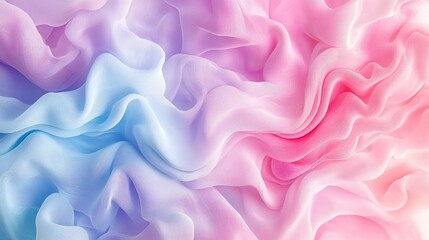 Obraz premium Abstract pastel fabric texture with soft waves and gradient colors.