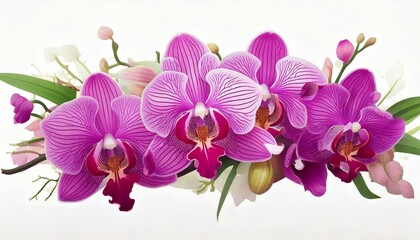 Obraz premium Orchid flowers isolated on white background