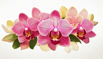 Orchid flowers isolated on white background