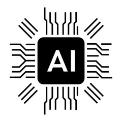 Artificial Intelligence logo. Design can use for web and mobile app. Vector illustration